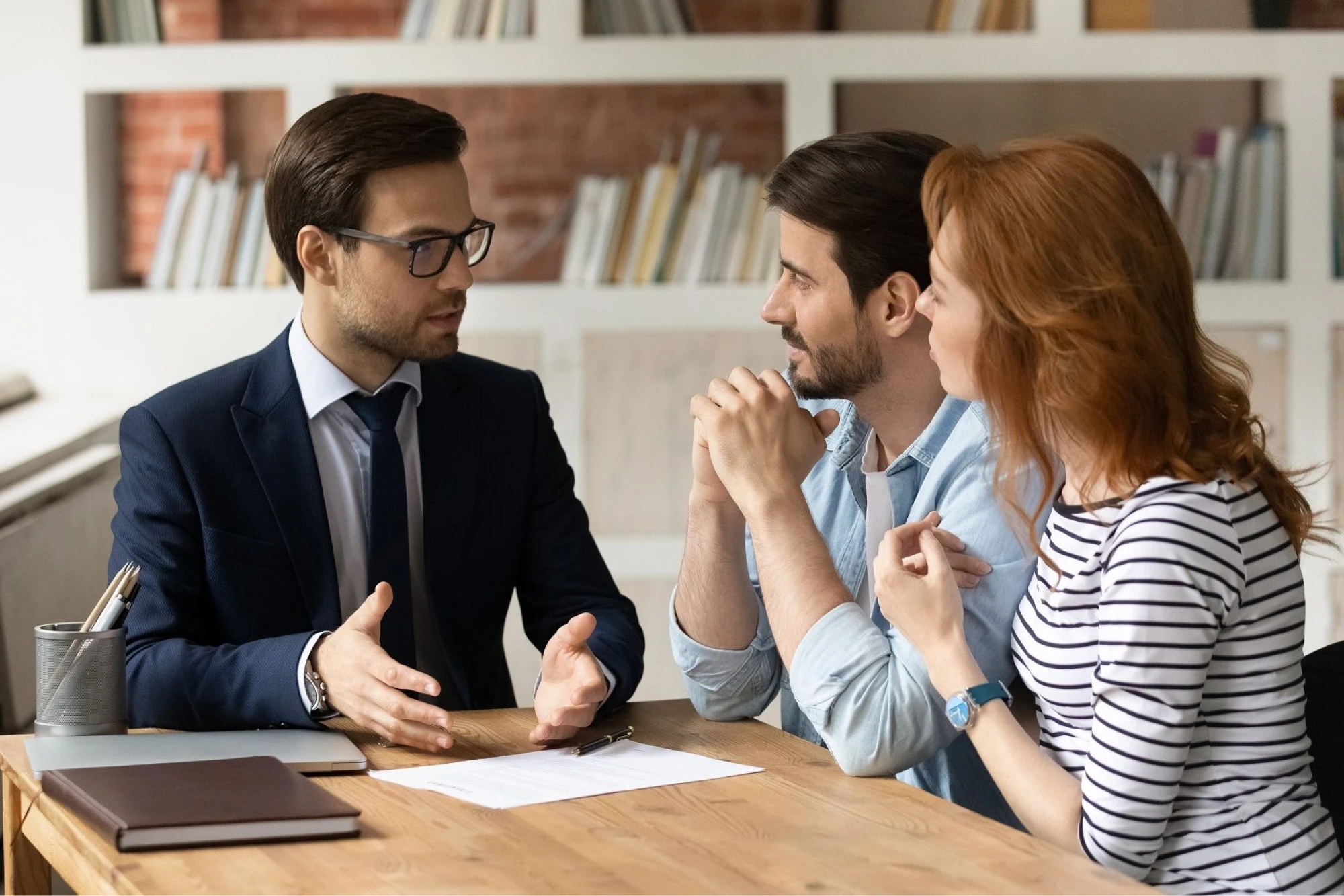 Owners meeting with a with broker