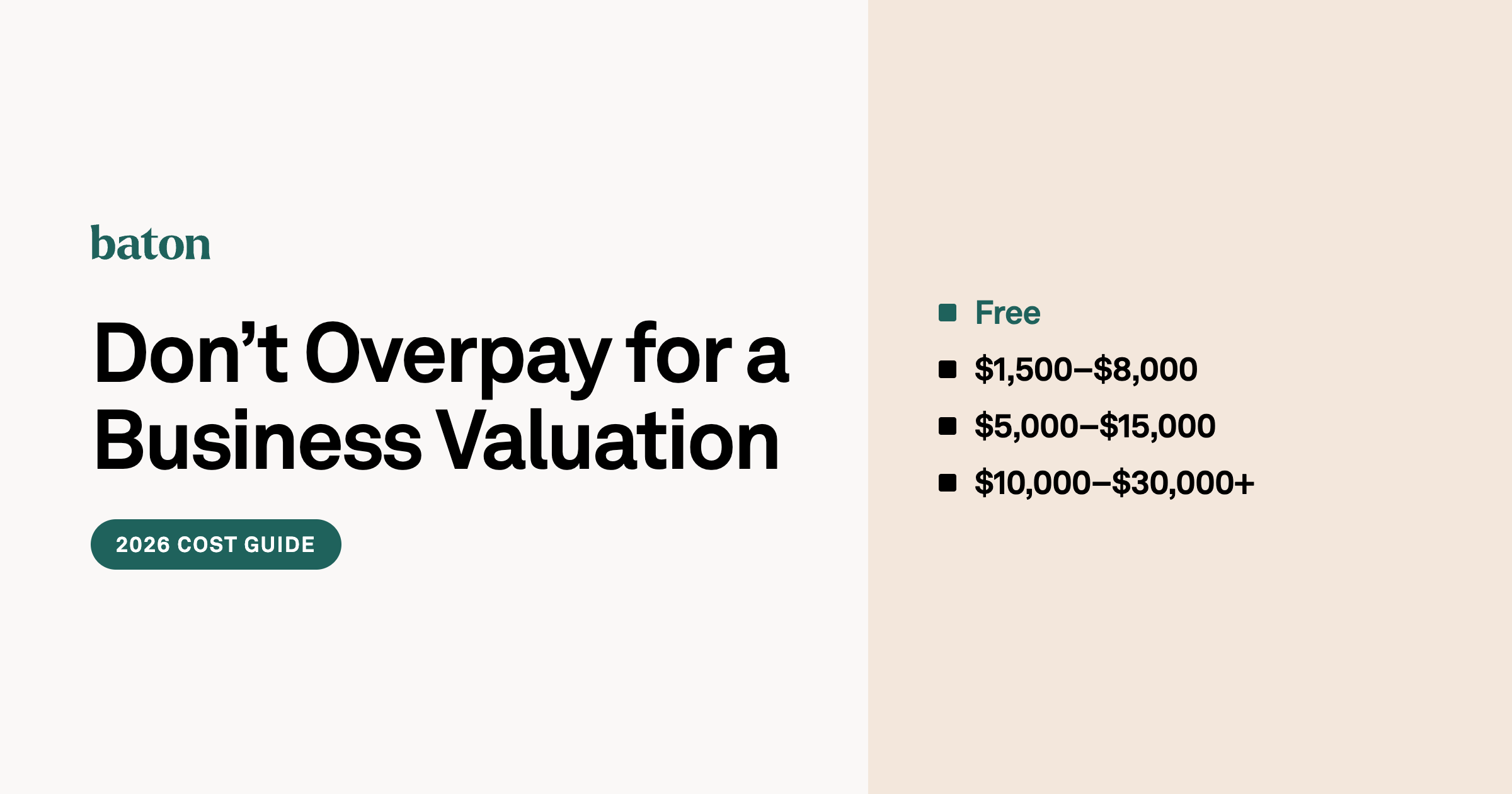 dont overpay for a biz valuation